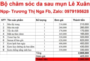Bộ chăm sóc da sau mụn Lê Xuân