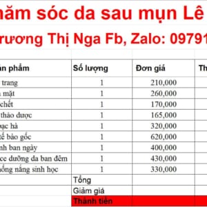Bộ chăm sóc da sau mụn Lê Xuân