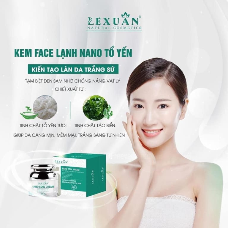 Kem face lạnh nano tổ yến tảo biển Lê Xuân