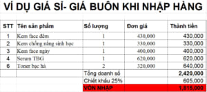 Giá sỉ Mỹ Phẩm Lê Xuân