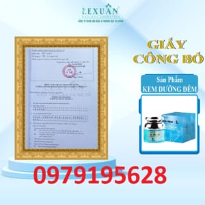 Phiếu công bố của Bộ Y lê về Kem dưỡng đêm Lê Xuân