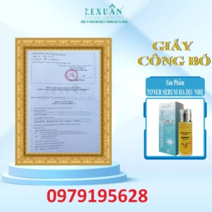 Giấy công bố của Bộ Y Tế Toner HA Dịu nhẹ Lê Xuân