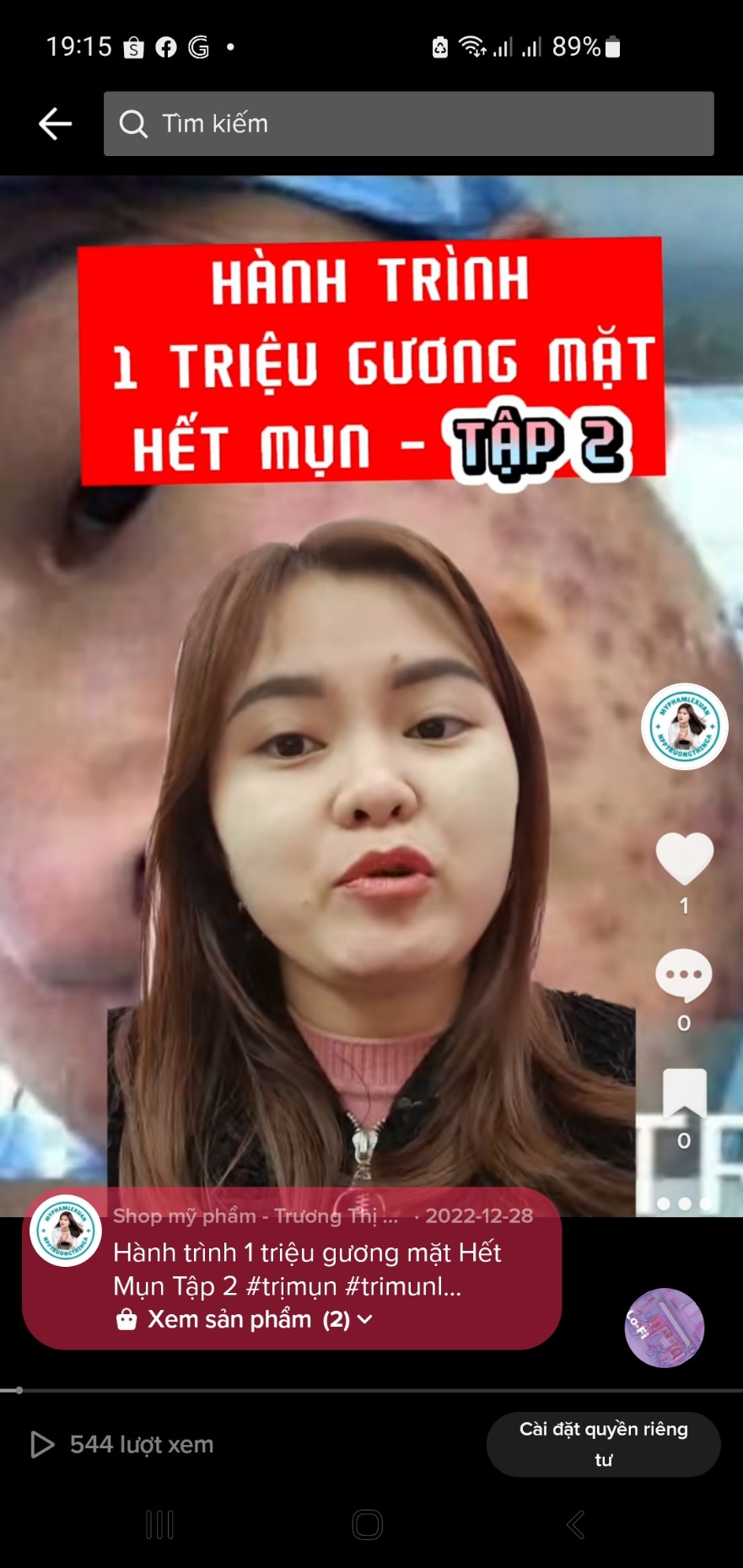 review trị mụn Lê Xuân 02