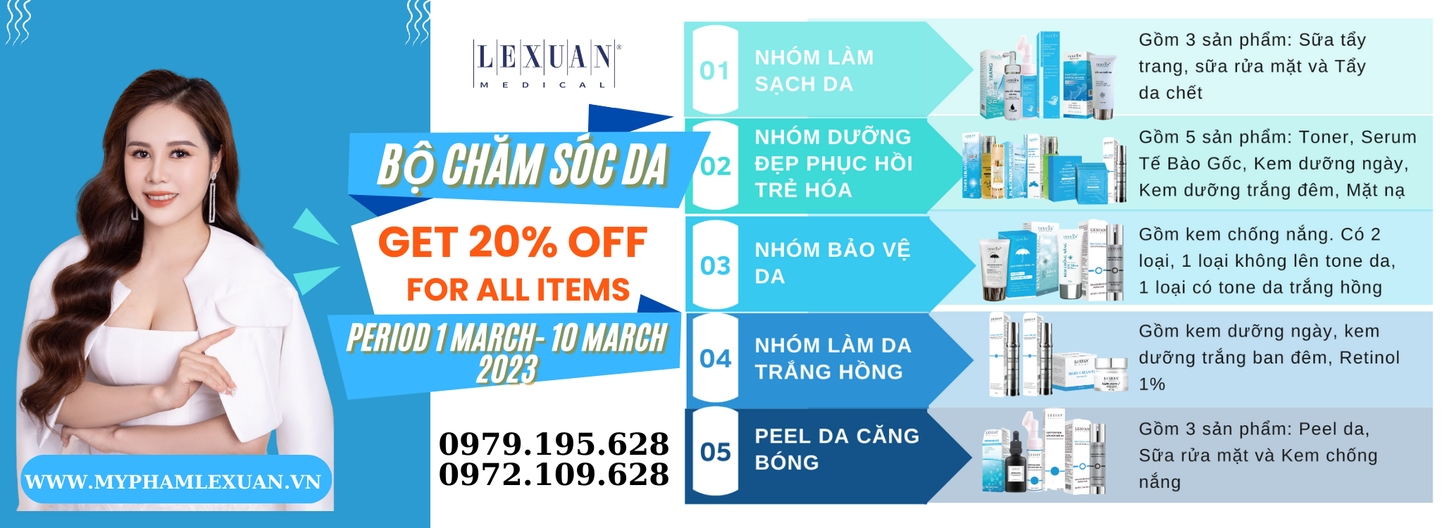 Bộ chăm sóc da Lê Xuân