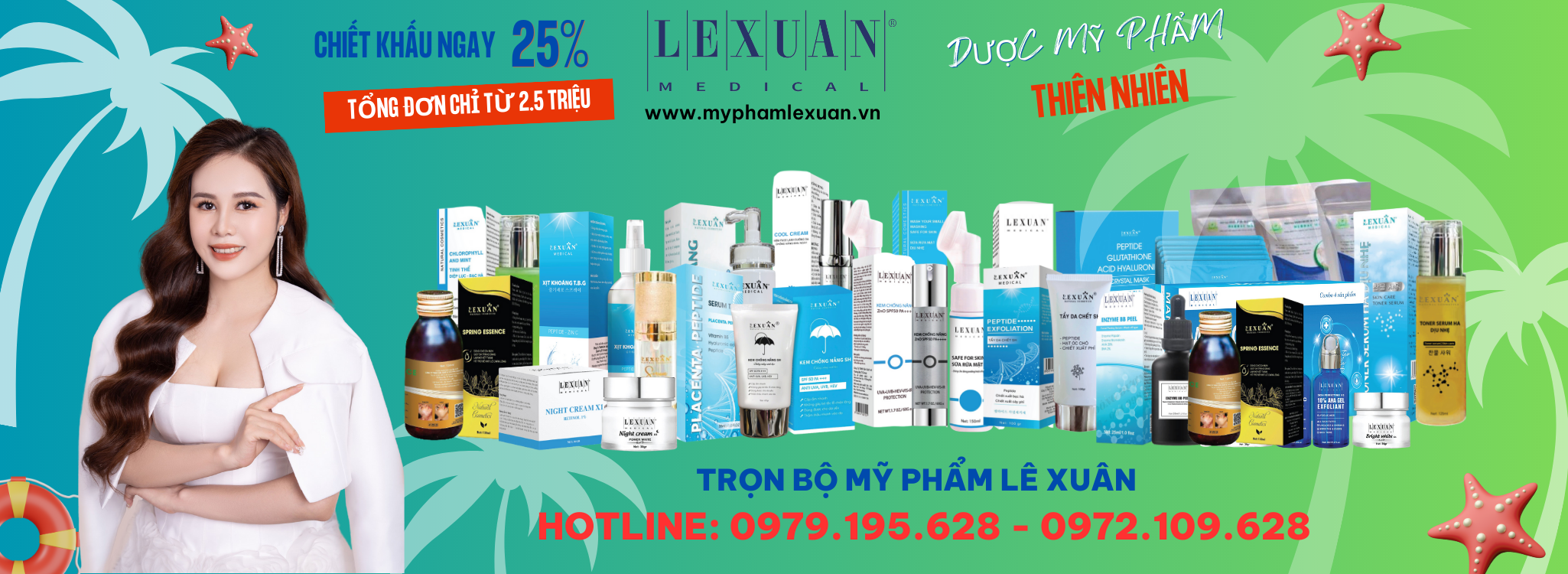 Trọn bộ mỹ phẩm lê xuân