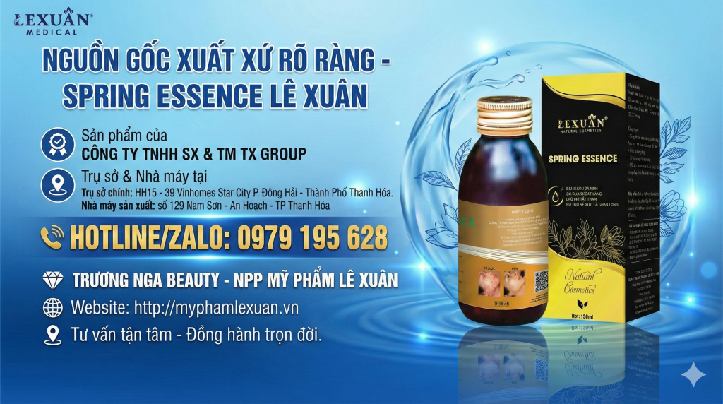 Nguồn gốc xuất xứ tinh chất mụn Spring Essence Lê Xuân