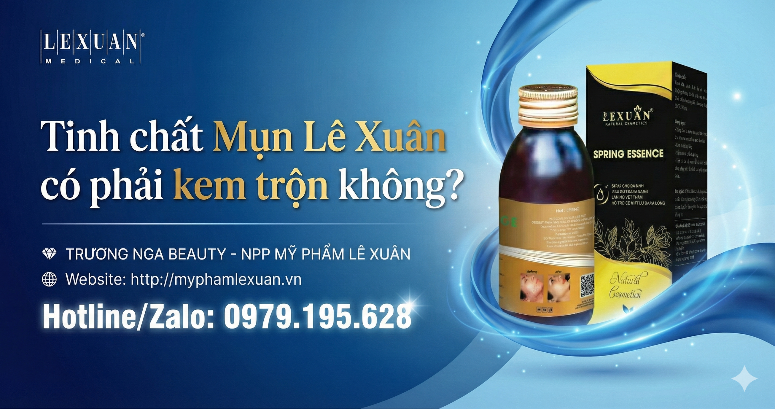 Tinh chất mụn Lê Xuân có phải kem trộn không